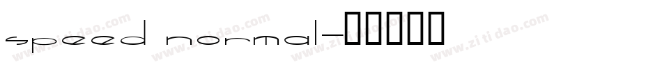 Speed Normal字体转换